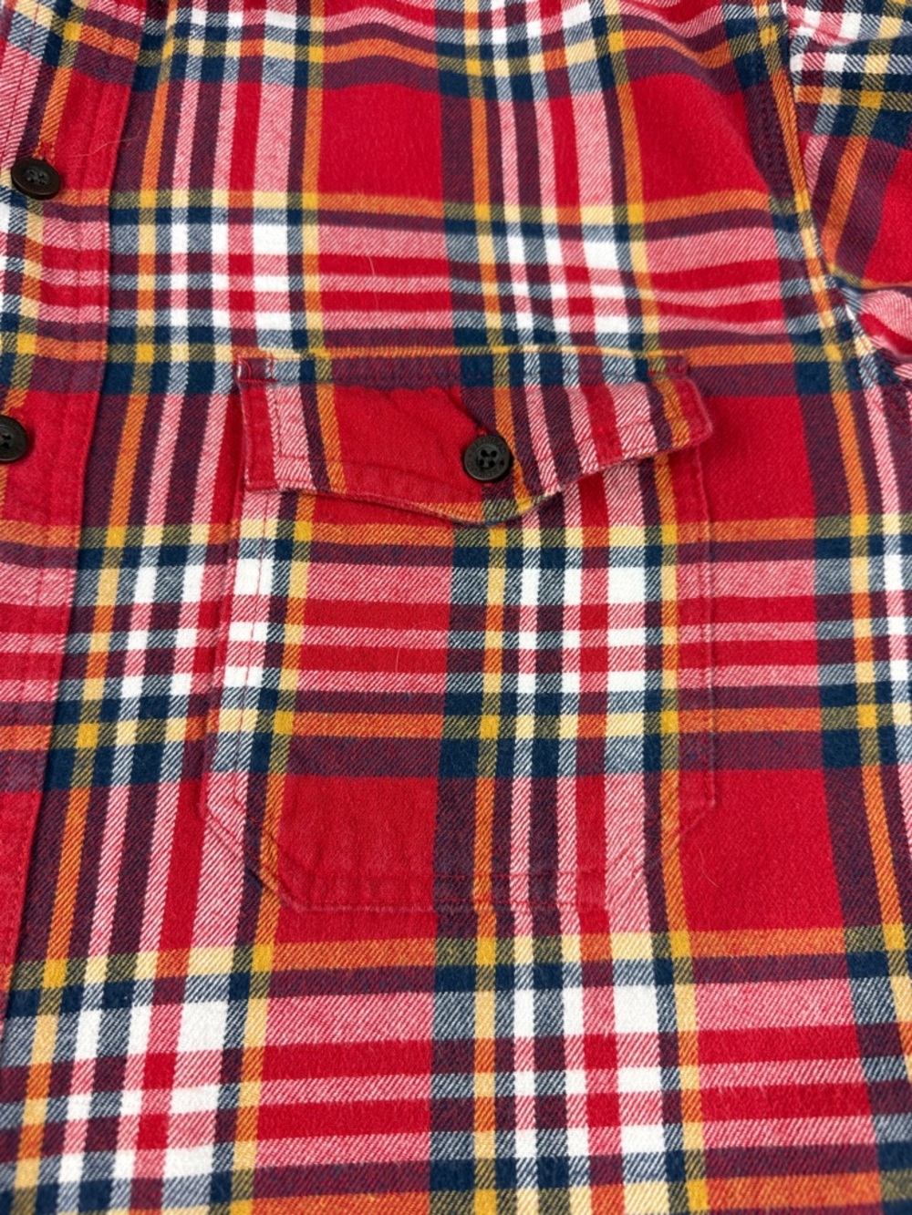 Red Head Brand Co Plaid Red Button Down Flannel Men's Size Large Tall - Picture 7 of 9